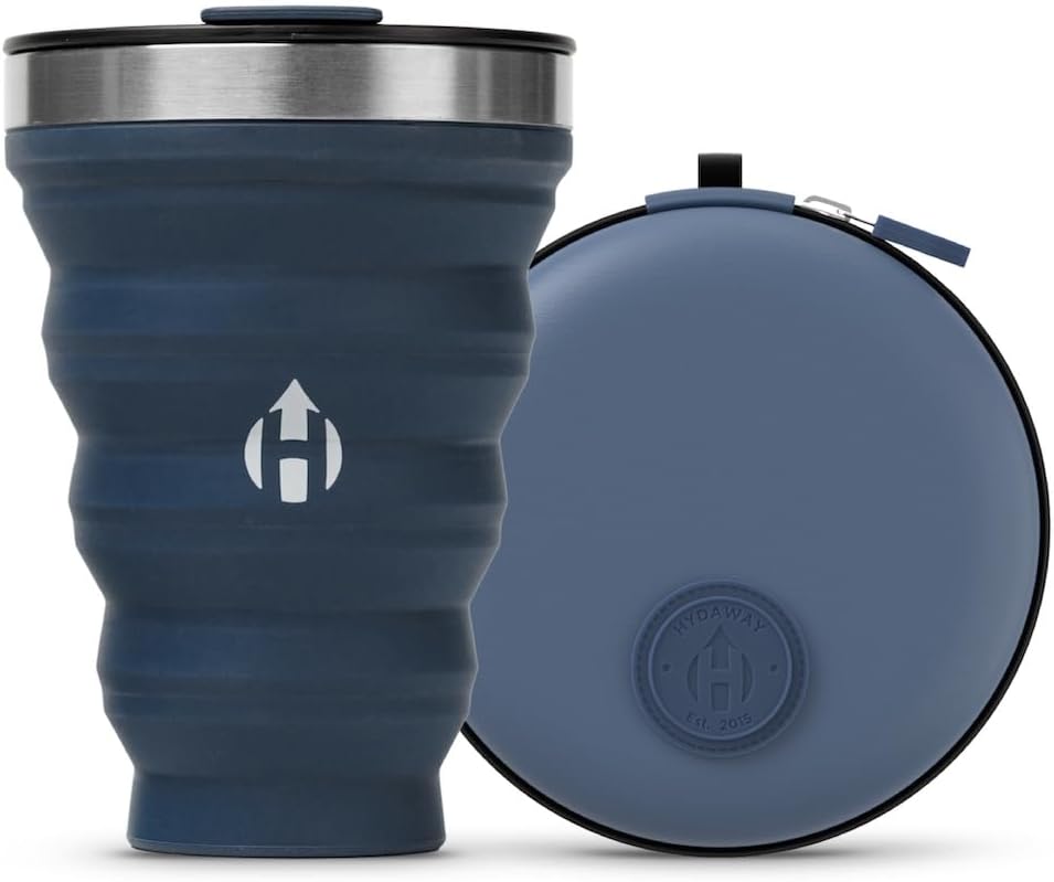 HYDAWAY Tumbler Travel Pack, 16oz Collapsible Cup with Protective Case