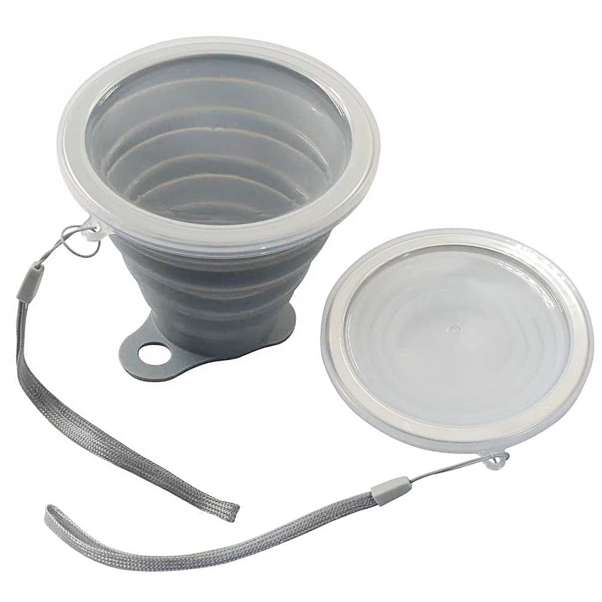 Silicone Collapsible Cups, 2 Pack, Blue/Gray, 270ml
