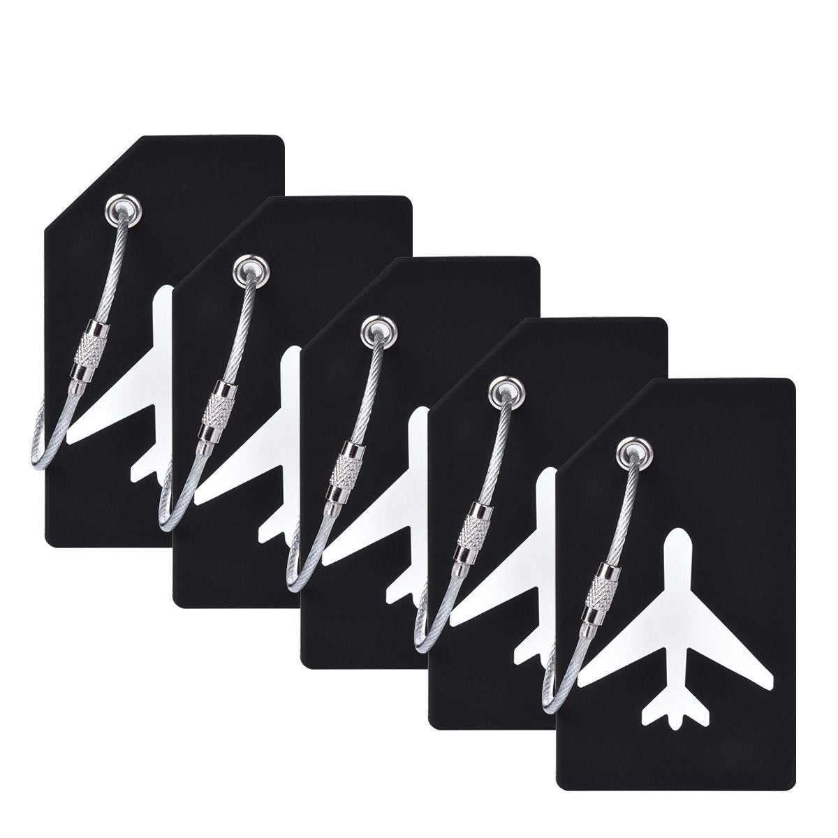 5Pack Silicone Luggage Tag with Name ID Card Perfect to Quickly Spot Luggage Suitcase By Ovener