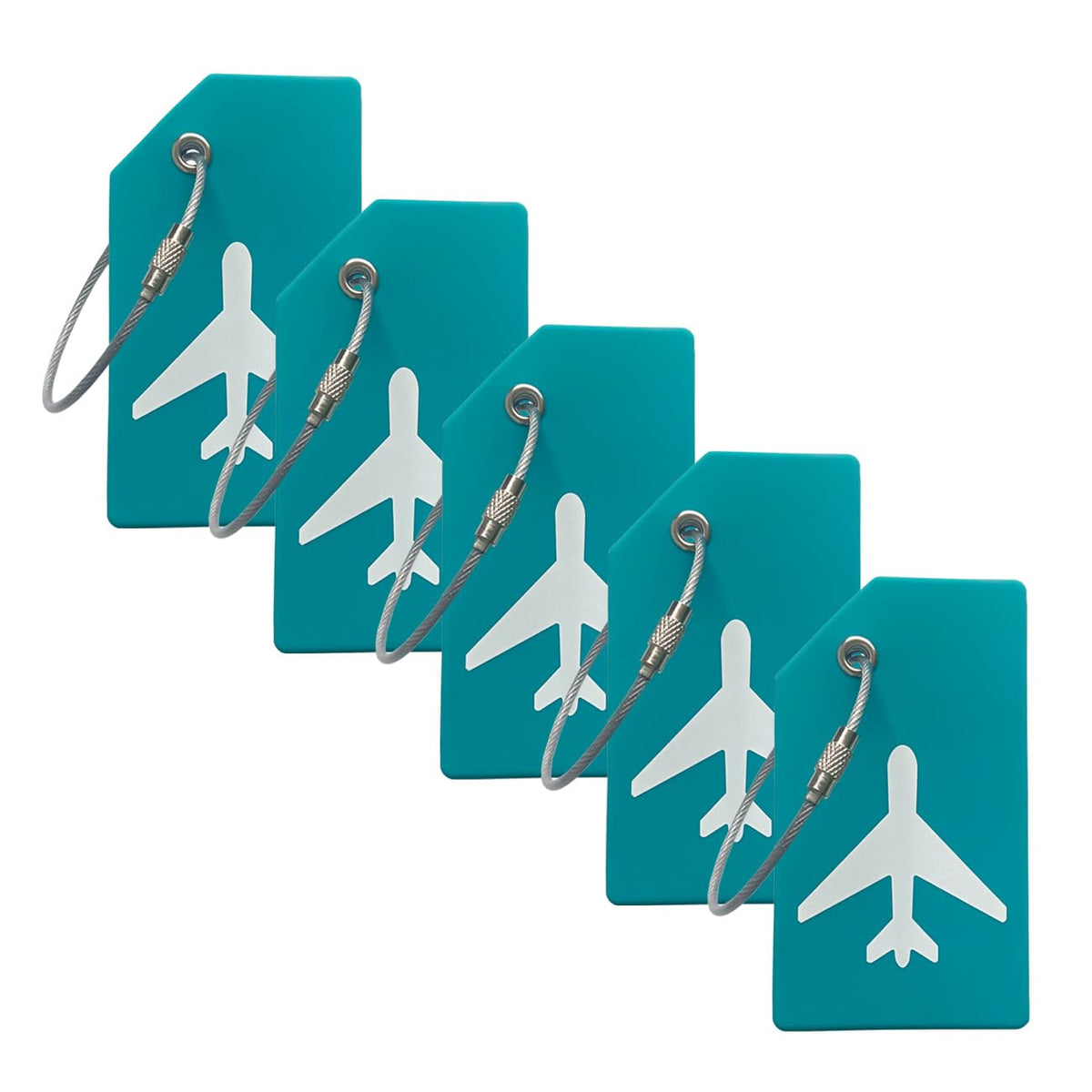 5Pack Silicone Luggage Tag with Name ID Card Perfect to Quickly Spot Luggage Suitcase By Ovener