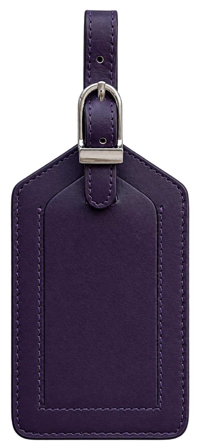 Emerald Green Genuine Top Grain Leather Luggage Tag