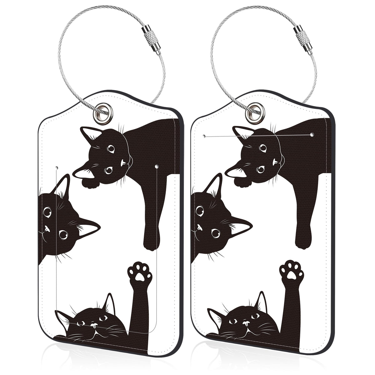 Mesmerizing Mountain Lake Scenery Luggage Tag for Suitcase 2 Pack Leather Luggage Tag with Privacy Flap Name ID Label and Metal Loop for Women Men Travel