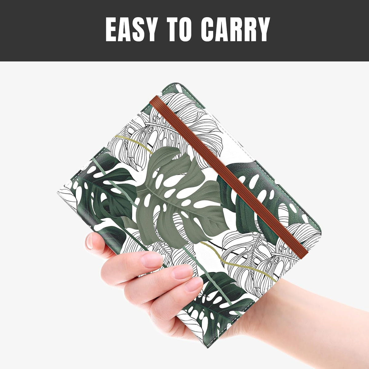 Rimilak Passport Holder,RFID Blocking Passport Cover, Tropical Plants