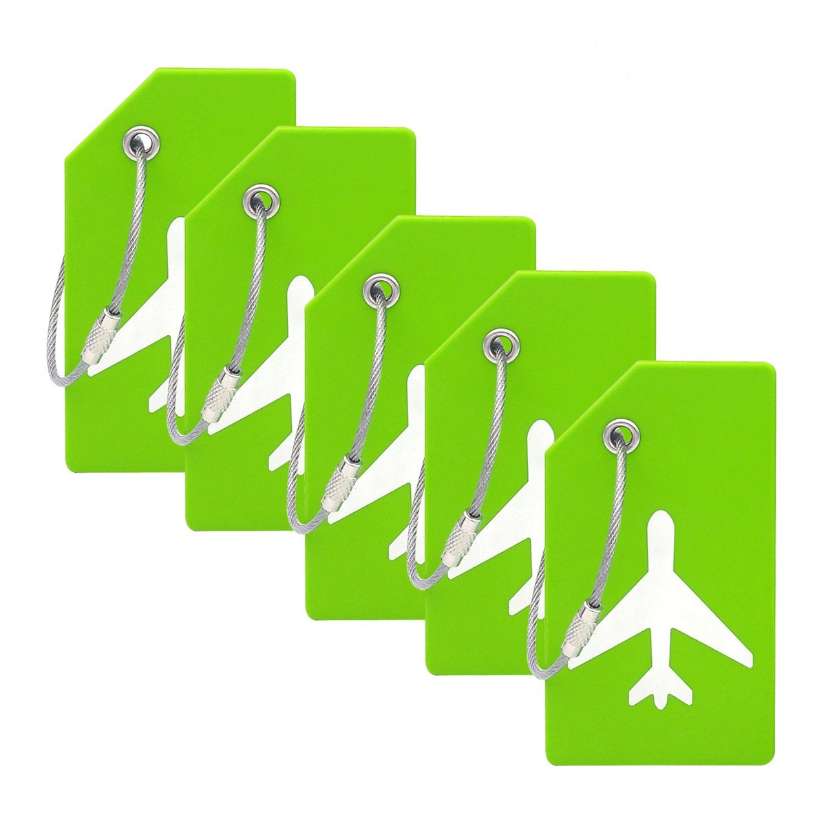 5Pack Silicone Luggage Tag with Name ID Card Perfect to Quickly Spot Luggage Suitcase By Ovener