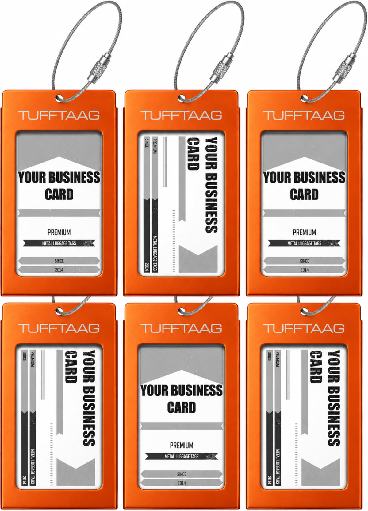 Luggage Tags Business Card Holder by TUFFTAAG - Durable Travel ID Bag Tag