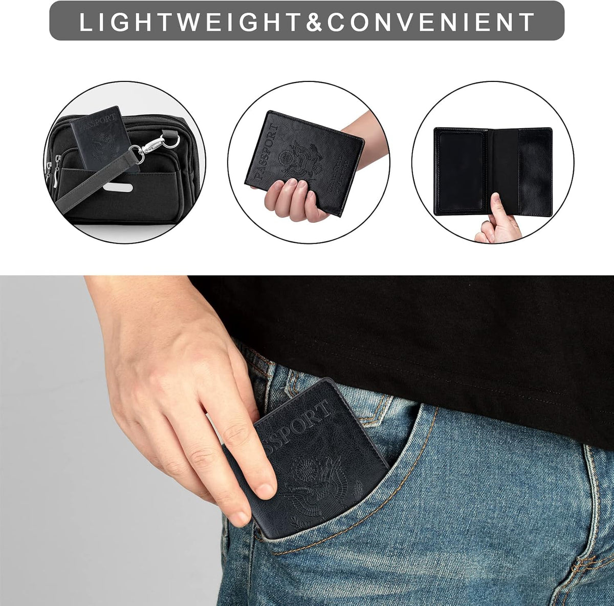 2 Pcs Passport Holders,Ultra Slim Passport Wallet for Travel Essentials