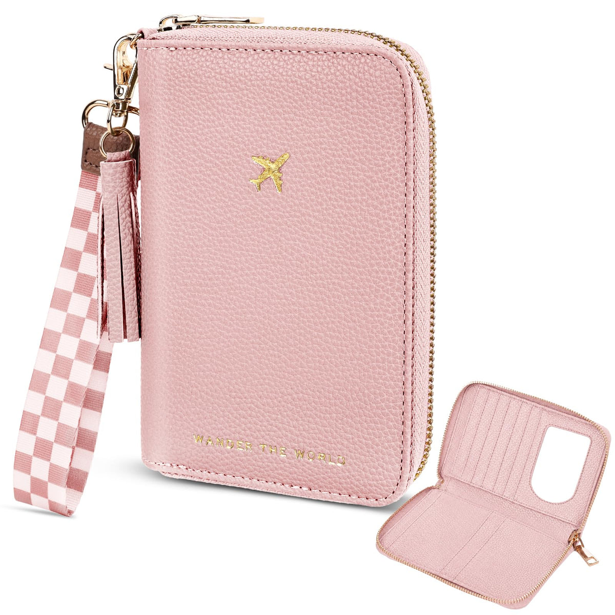 RFID Passport Wallet for Women, Passport Holder for Travel, Green