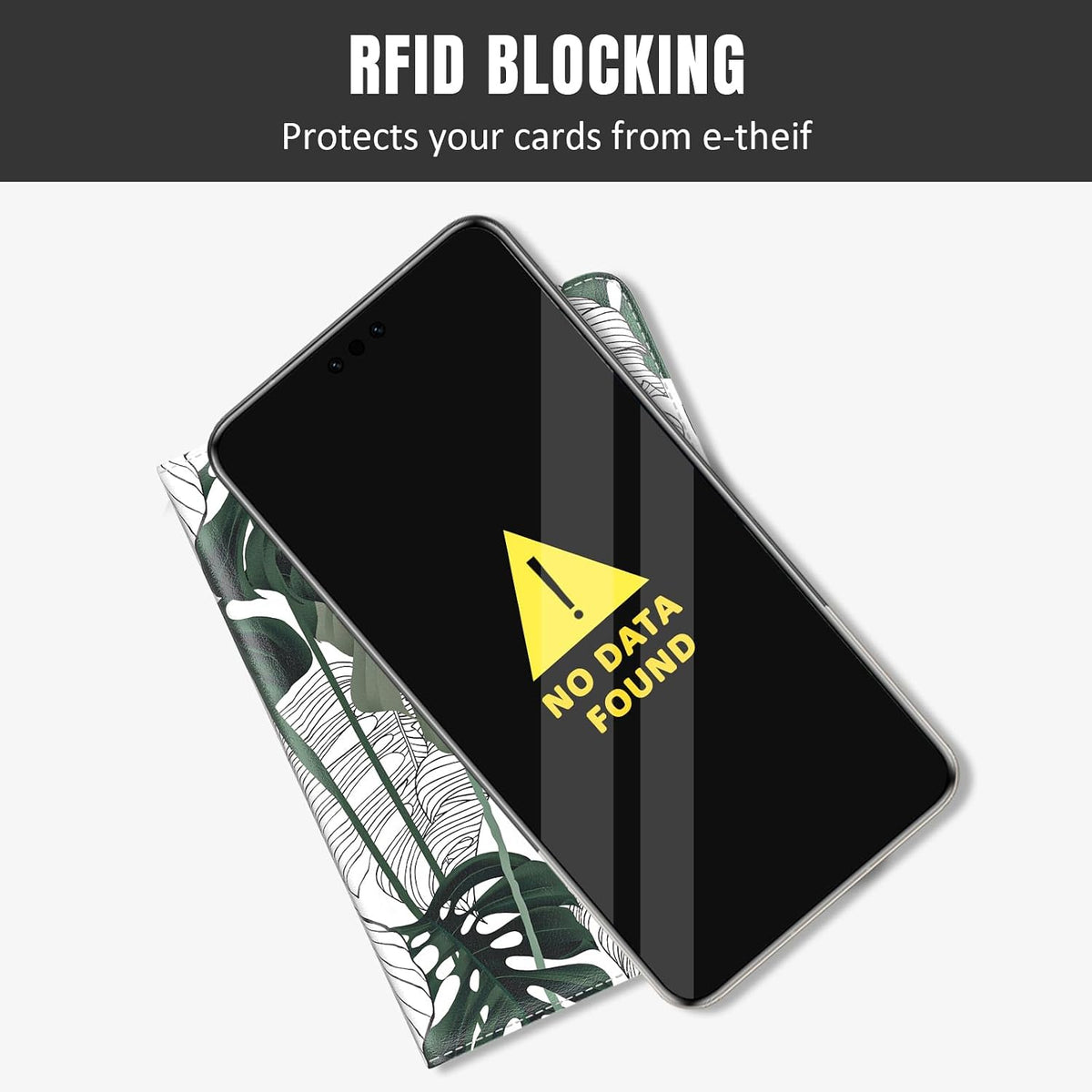 Rimilak Passport Holder,RFID Blocking Passport Cover, Tropical Plants