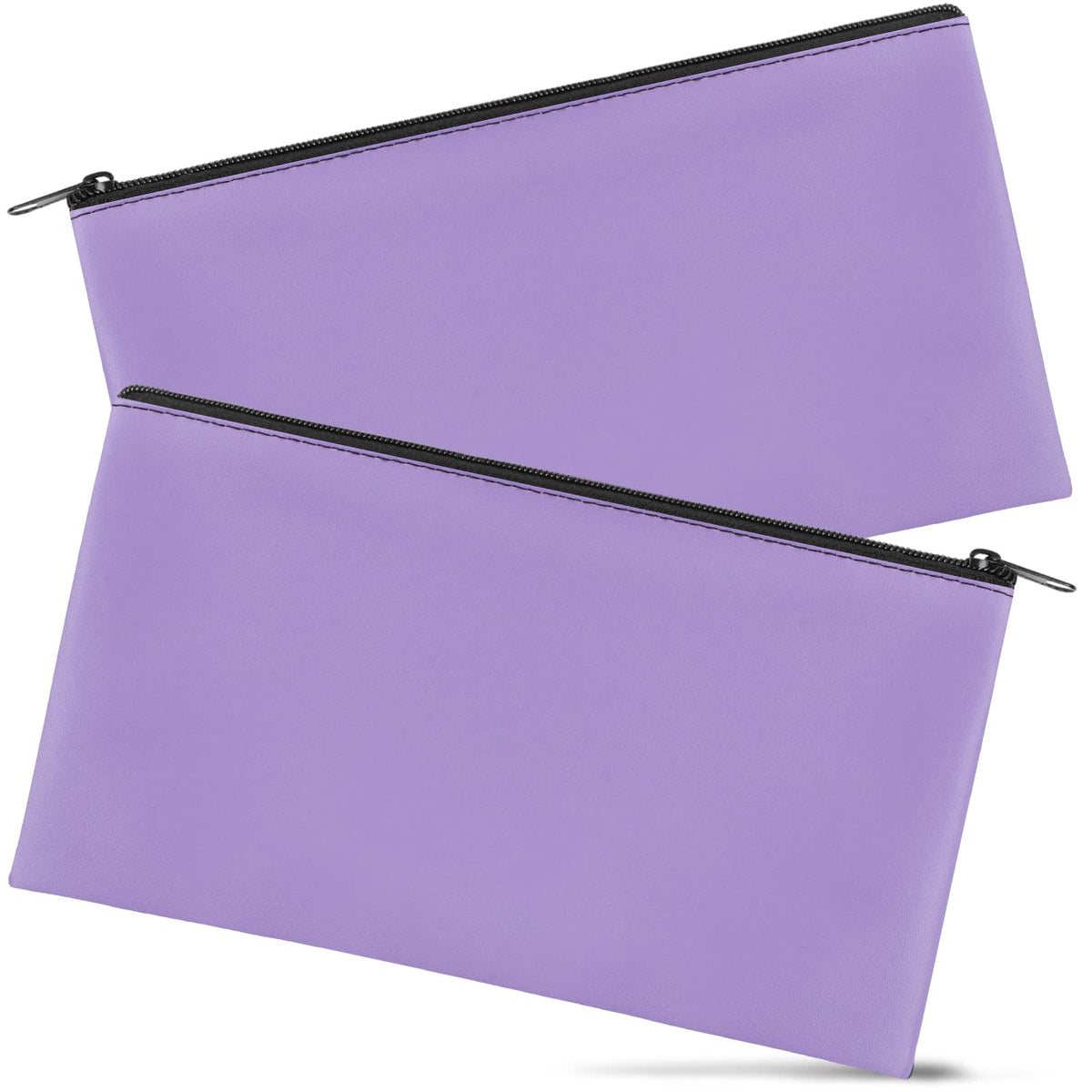 2 Pieces Money Bags with Zipper, 11x6.1 inch Money Pouch, Bank Bag, Cash Bag, Check Wallet, Cosmetics