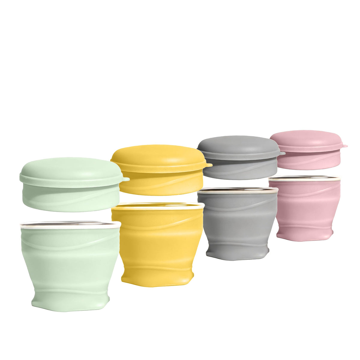 Collapsible Cup, 6oz Mini Foldable Travel Cup with Lid, Yellow
