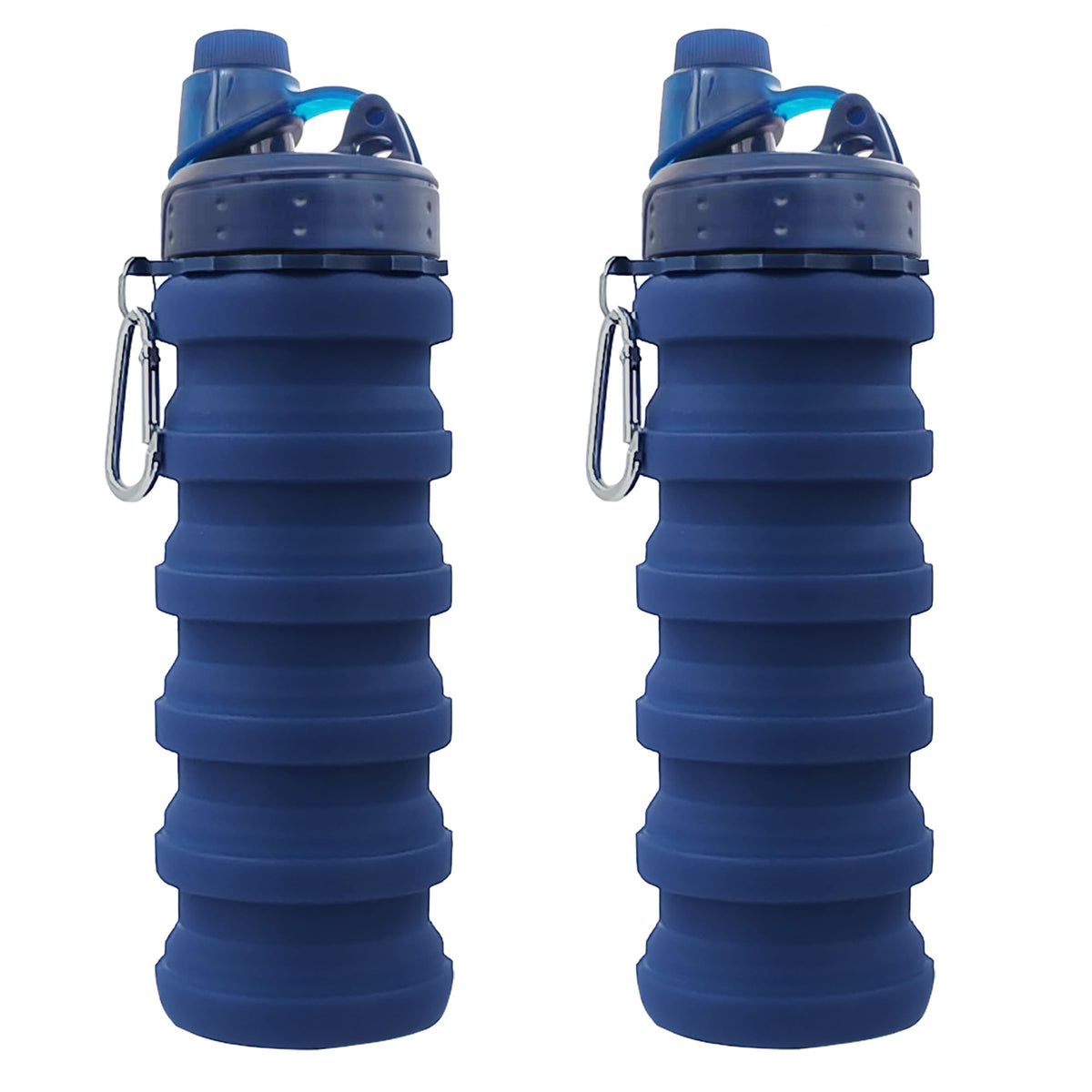 Collapsible Water Bottles Travel water bottle Sports Portable Sport Water Bottle Reusable Water Bottles comes with mountaineering Buckle 500ml silicone Water-proof camping water bottle