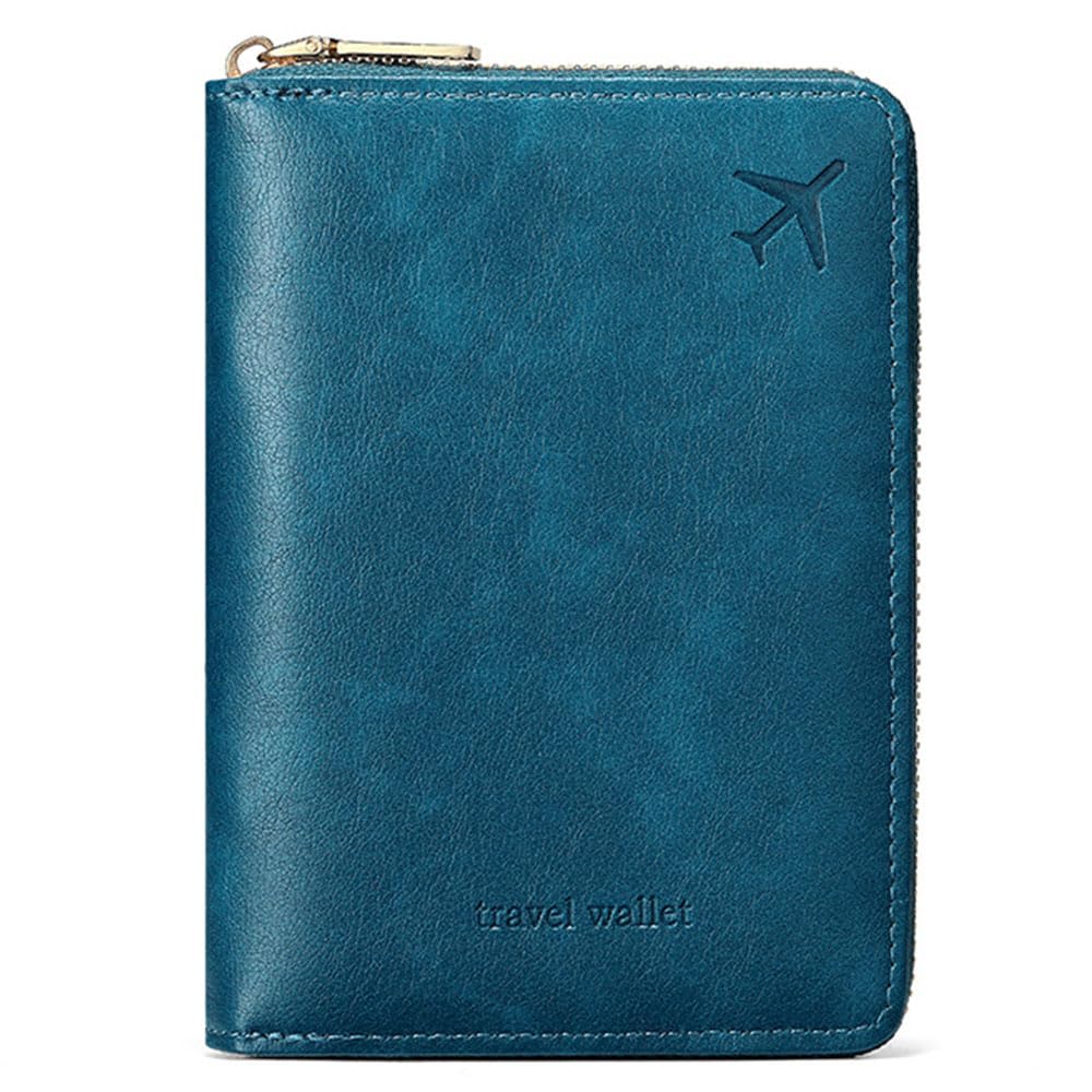 Family Passport Holder for Travel Women and Men RFID Passport Holder with Zipper Passport Case Passport cover Passport Wallet Travel Essentials and Accessories(1-2,Pink)