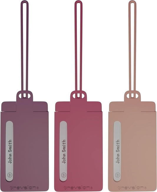 Travelon Set of 3 Silicone Privacy Luggage Tags