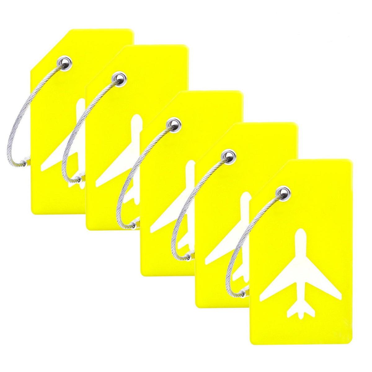 5Pack Silicone Luggage Tag with Name ID Card Perfect to Quickly Spot Luggage Suitcase By Ovener