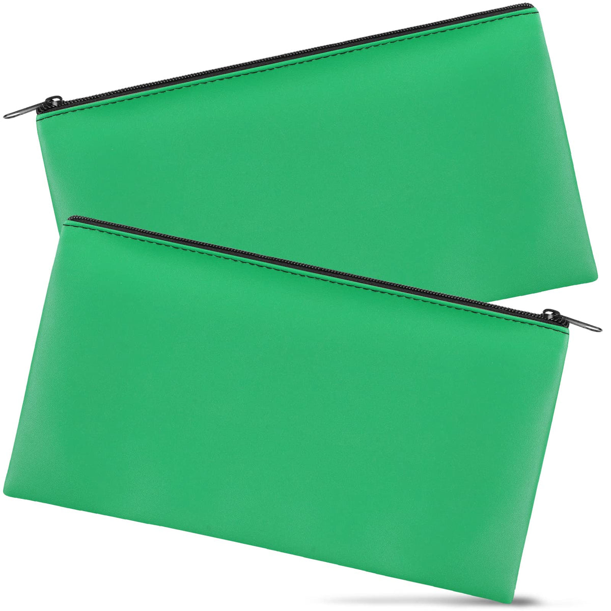 2 Pieces Money Bags with Zipper, 11x6.1 inch Money Pouch, Bank Bag, Cash Bag, Check Wallet, Cosmetics