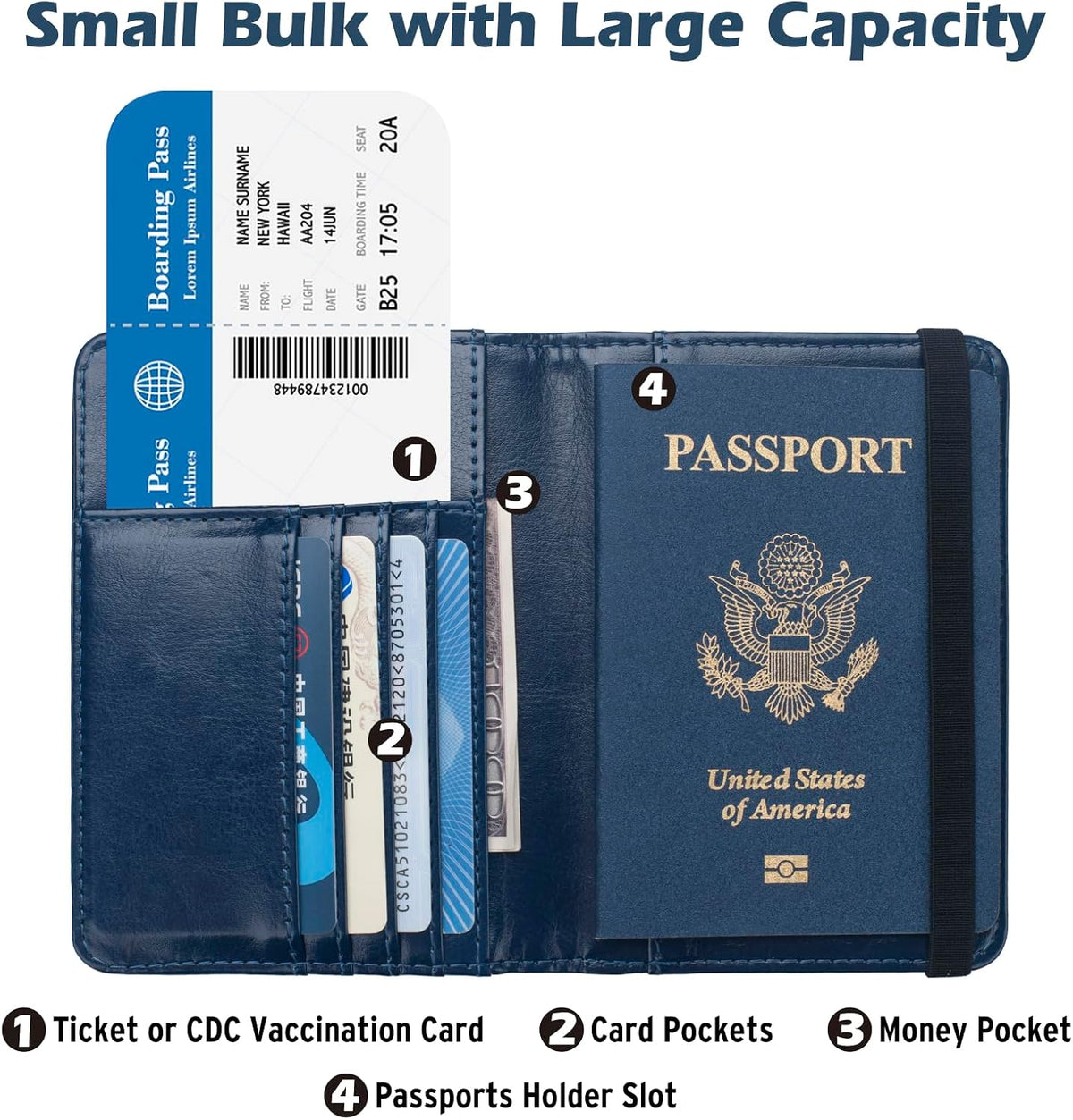 Coowayze Passport Holder for Men Women RFID Blocking US Passport Cover Case, Waterproof Leather Passport Book Protector with Vaccine Card Slot Travel Document Organizer