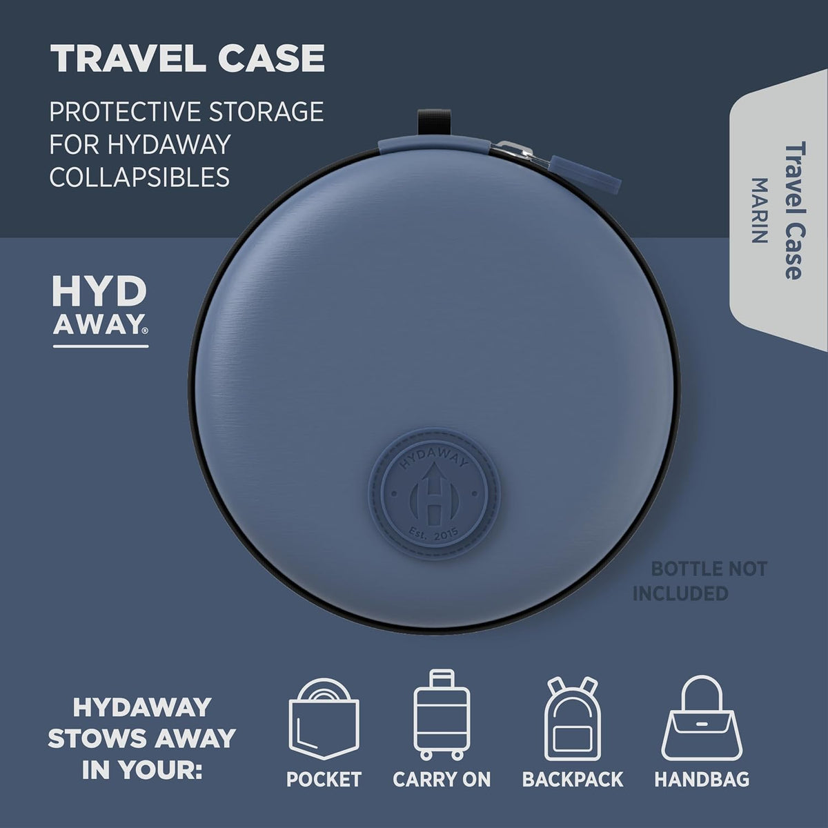 HYDAWAY Tumbler Travel Pack, 16oz Collapsible Cup with Protective Case