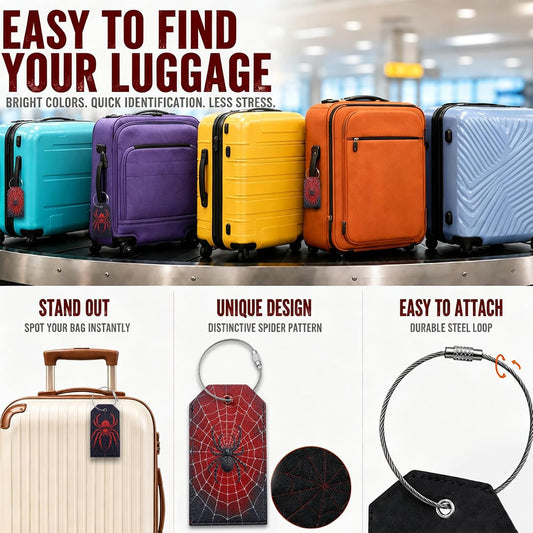 2 Pack Fun Luggage Tags Unique Luggage Tags for Suitcases with Name Label