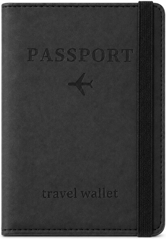 Passport Holder for Travel Essentials RFID Blocking, Passport Wallet Cover Organizer Case for Travel Documents, ID, Credit Cards, Trips Abroad Must Haves Accessories for Women and Men