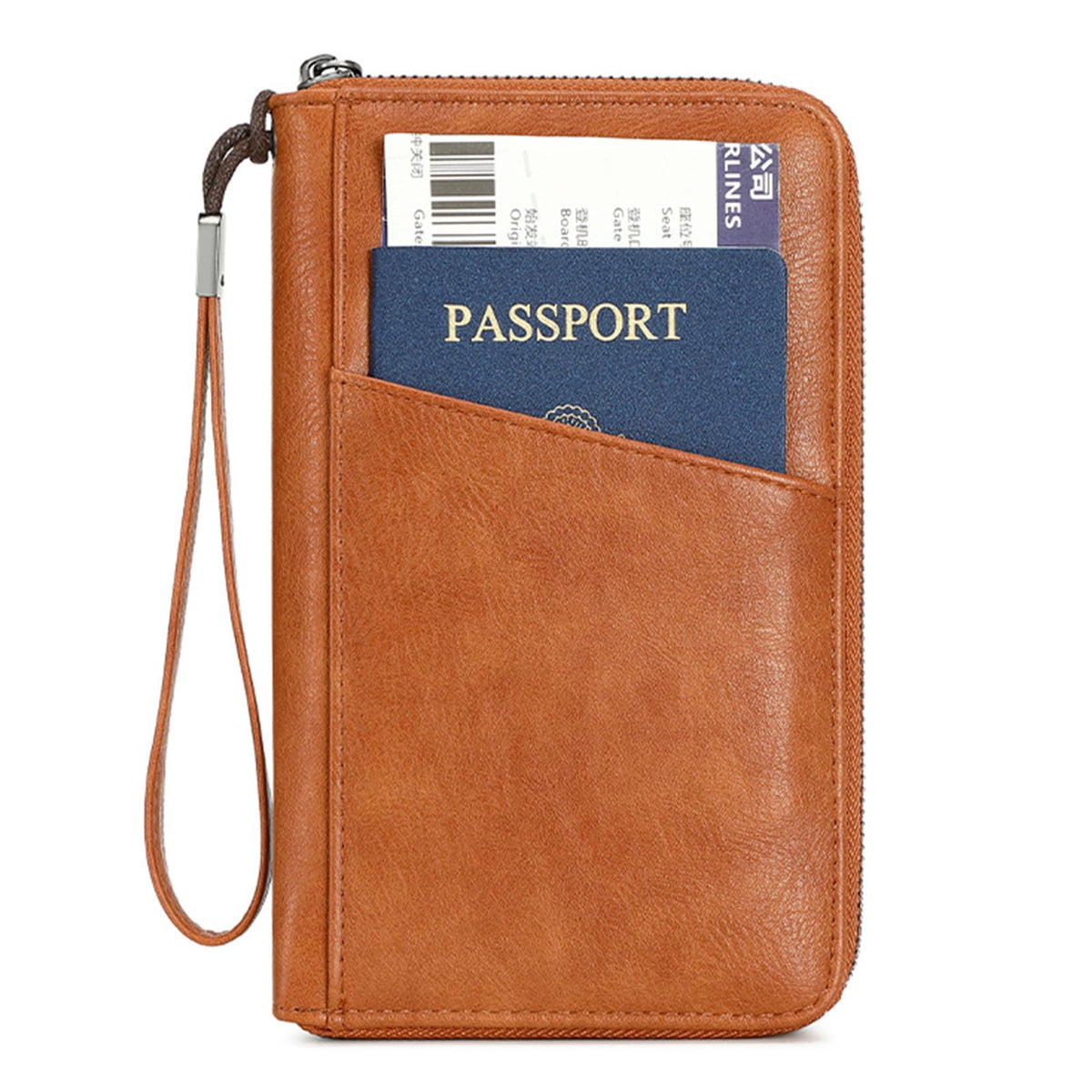 Family Passport Holder for Travel Women and Men RFID Passport Holder with Zipper Passport Case Passport cover Passport Wallet Travel Essentials and Accessories(1-2,Pink)