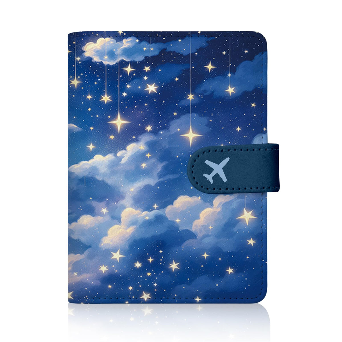 Passport Holder for Travel - Flowers Black Cat Passports Cover Wallet Case for Travel, PU Leather, RFID Passport Holder for Women Men, Passports Book Holders with Magnetic Closure