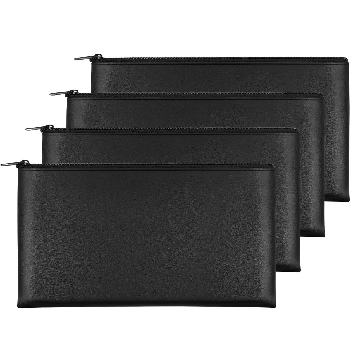 2 Pieces Money Bags with Zipper, 11x6.1 inch Money Pouch, Bank Bag, Cash Bag, Check Wallet, Cosmetics