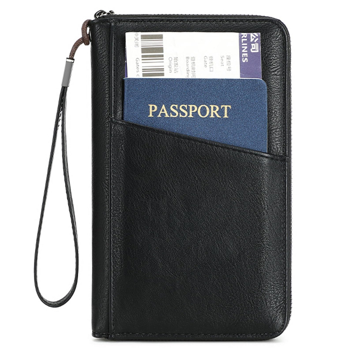 Family Passport Holder for Travel Women and Men RFID Passport Holder with Zipper Passport Case Passport cover Passport Wallet Travel Essentials and Accessories(1-2,Pink)