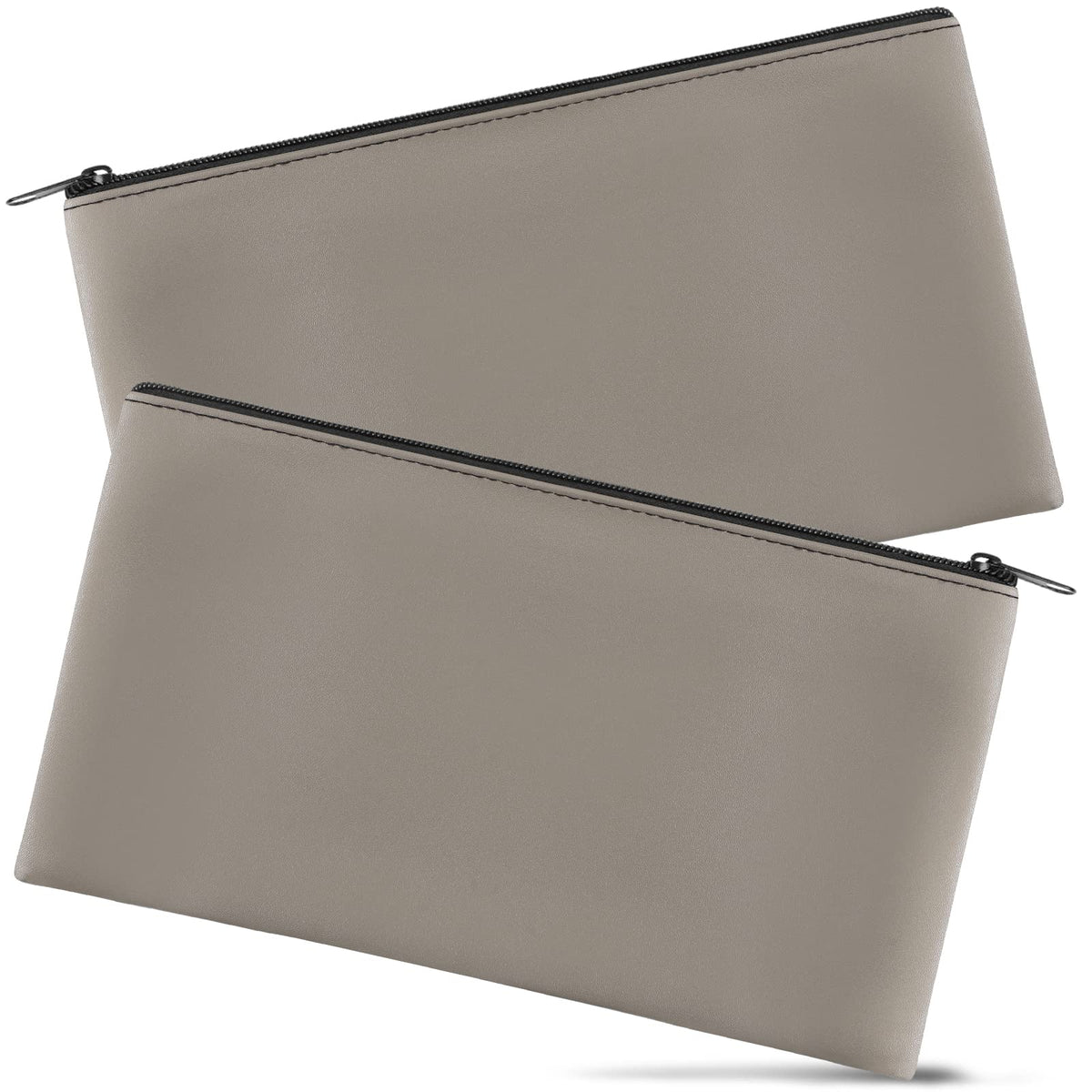 2 Pieces Money Bags with Zipper, 11x6.1 inch Money Pouch, Bank Bag, Cash Bag, Check Wallet, Cosmetics