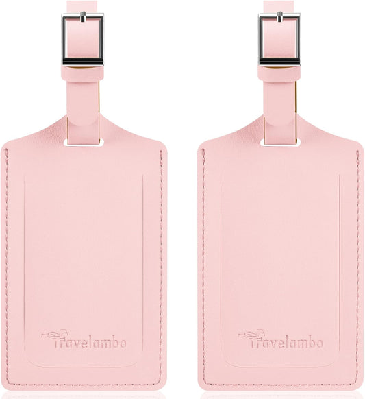 Travelambo 2 Pack Luggage Tags for Suitcases Airplane Travel Essentials