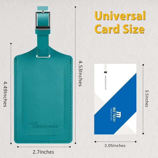 Travelambo 2 Pack Luggage Tags for Suitcases Airplane Travel Essentials