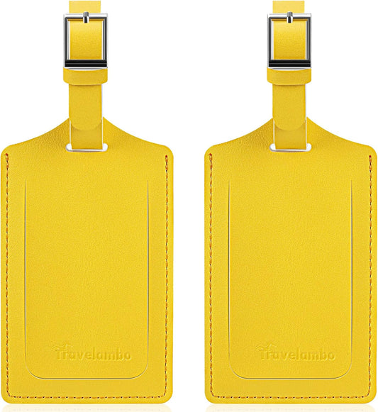 Travelambo 2 Pack Luggage Tags for Suitcases Airplane Travel Essentials