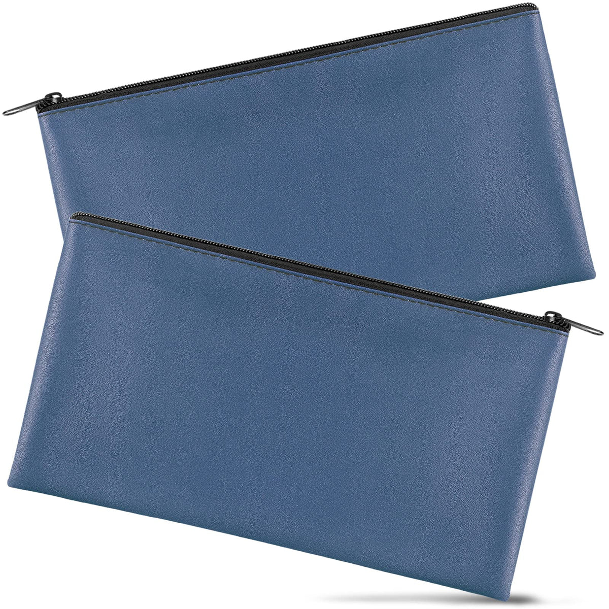 2 Pieces Money Bags with Zipper, 11x6.1 inch Money Pouch, Bank Bag, Cash Bag, Check Wallet, Cosmetics