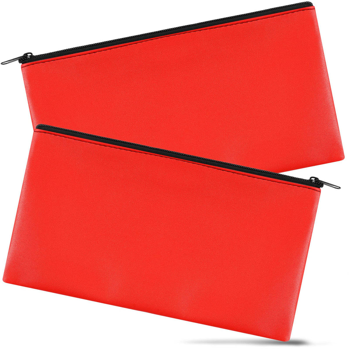 2 Pieces Money Bags with Zipper, 11x6.1 inch Money Pouch, Bank Bag, Cash Bag, Check Wallet, Cosmetics