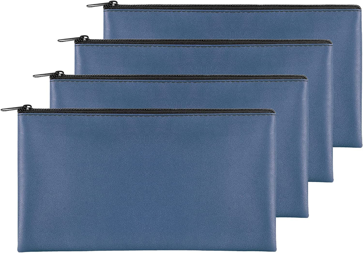 2 Pieces Money Bags with Zipper, 11x6.1 inch Money Pouch, Bank Bag, Cash Bag, Check Wallet, Cosmetics