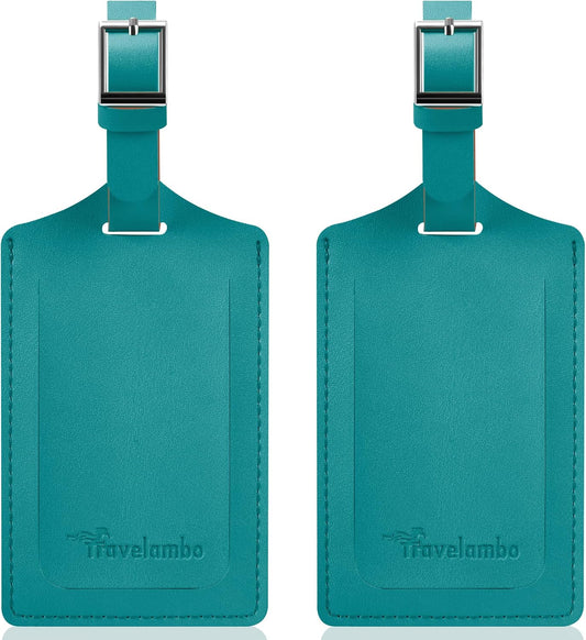 Travelambo 2 Pack Luggage Tags for Suitcases Airplane Travel Essentials